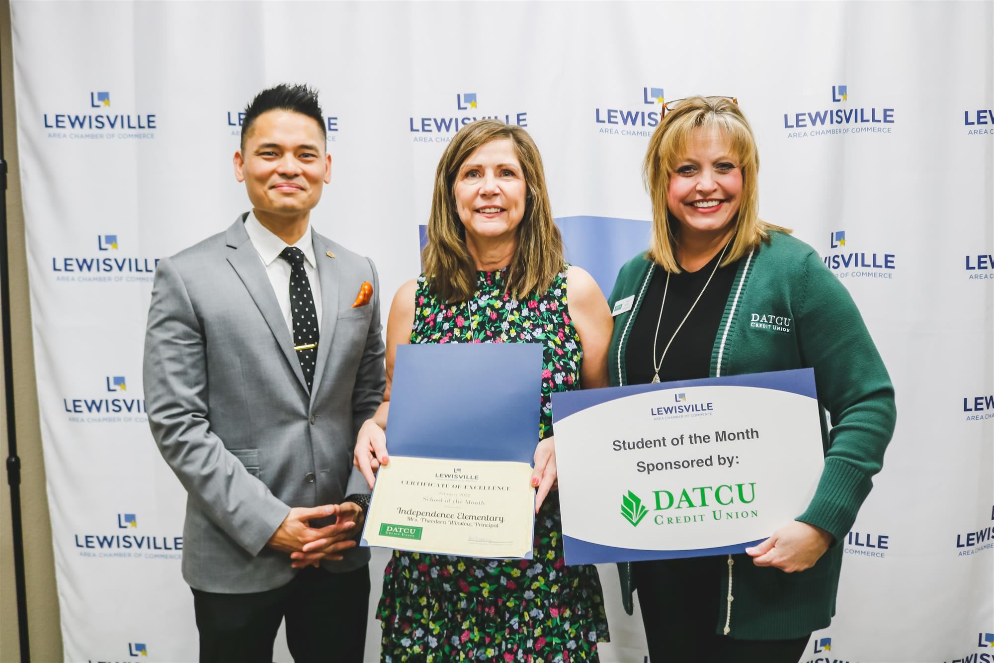 Lewisville Chamber FEBRUARY SCHOOL OF THE MONTH | INDEPENDENCE ELEMENTARY 